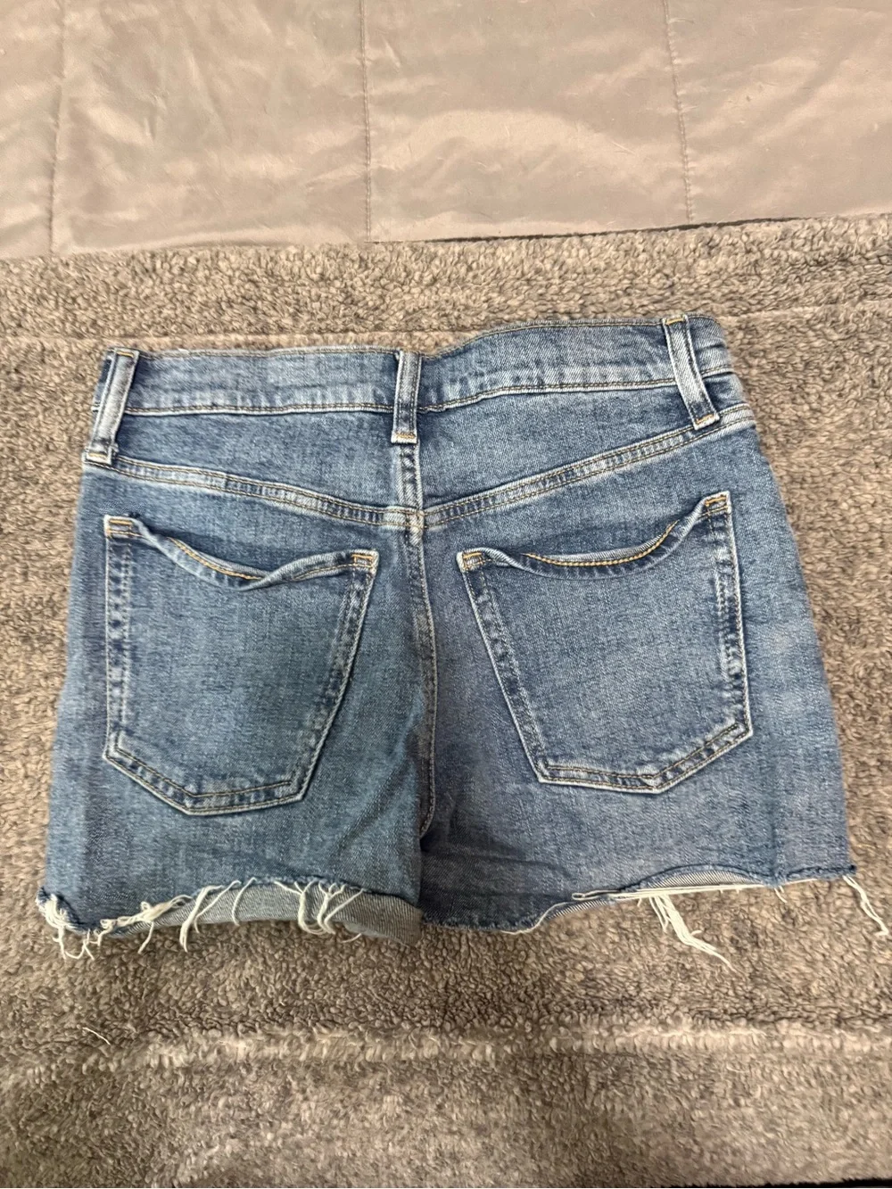 Old Navy Distressed Button-Fly Denim Shorts - Blue